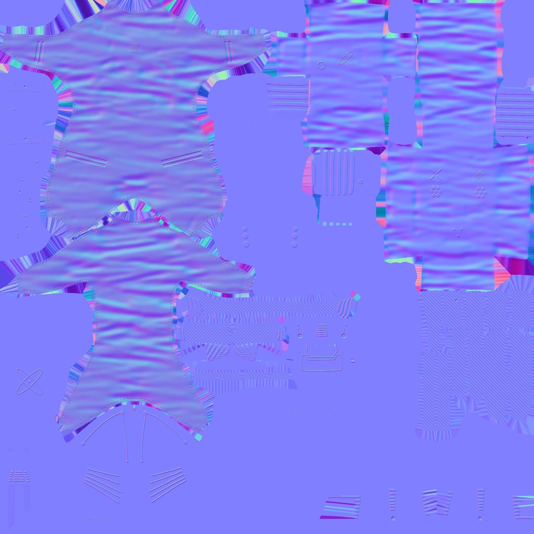 Astronaut Outfit 04 - Pink Female - Character Design Fashion Low-poly 3D model_18