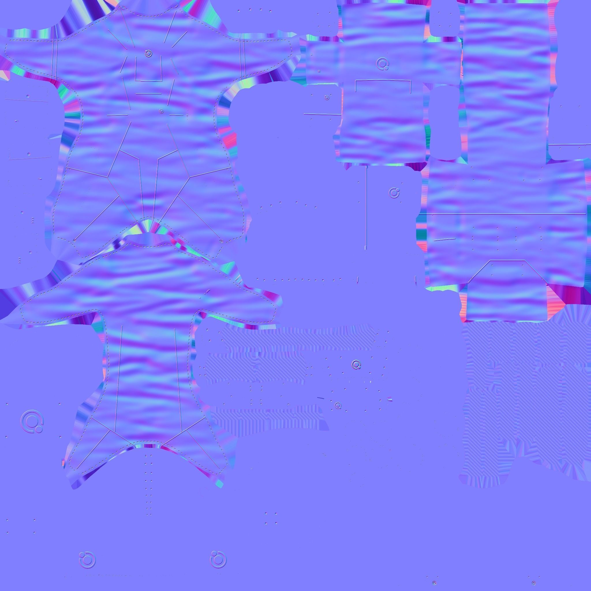 Astronaut Outfit 05 - White Blue - Character Design Fashion Low-poly 3D model_24