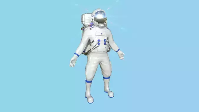 Astronaut Outfit 05 - White Blue - Character Design Fashion Low-poly 3D model Astronaut Outfit 05 - White Blue - Character Design Fashion Low-poly 3D model