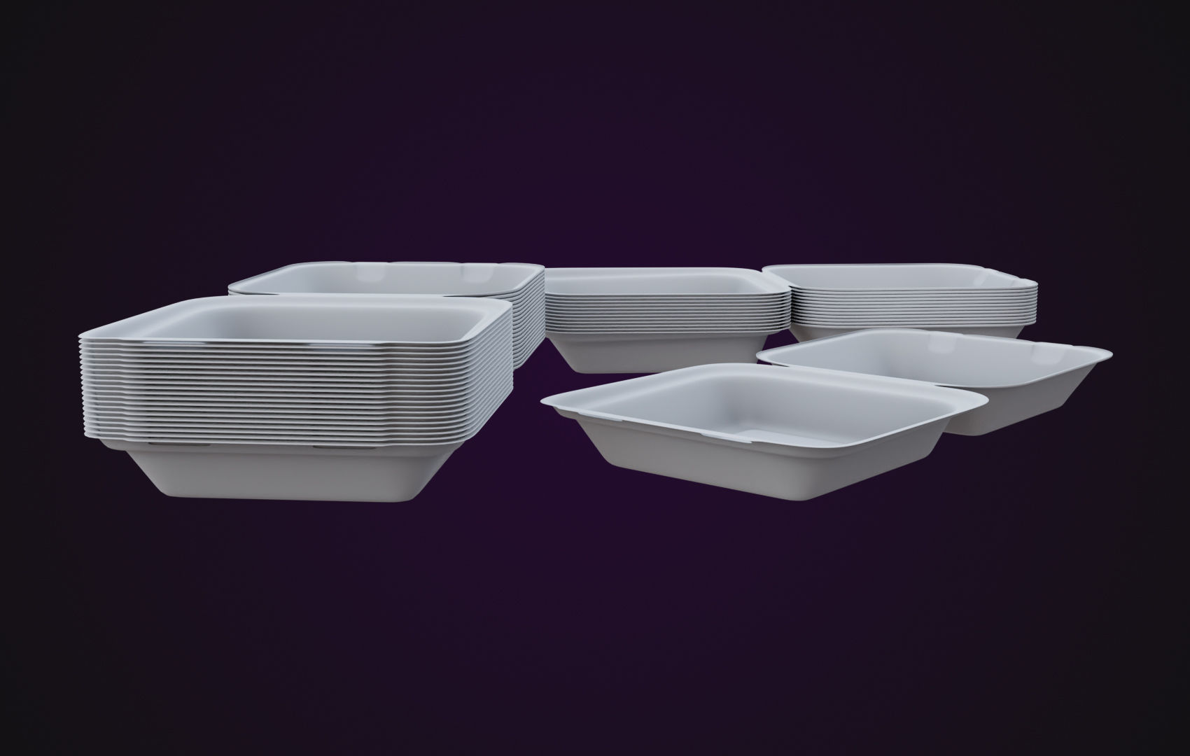 Cardboard paper - Disposable Container 3D model_32