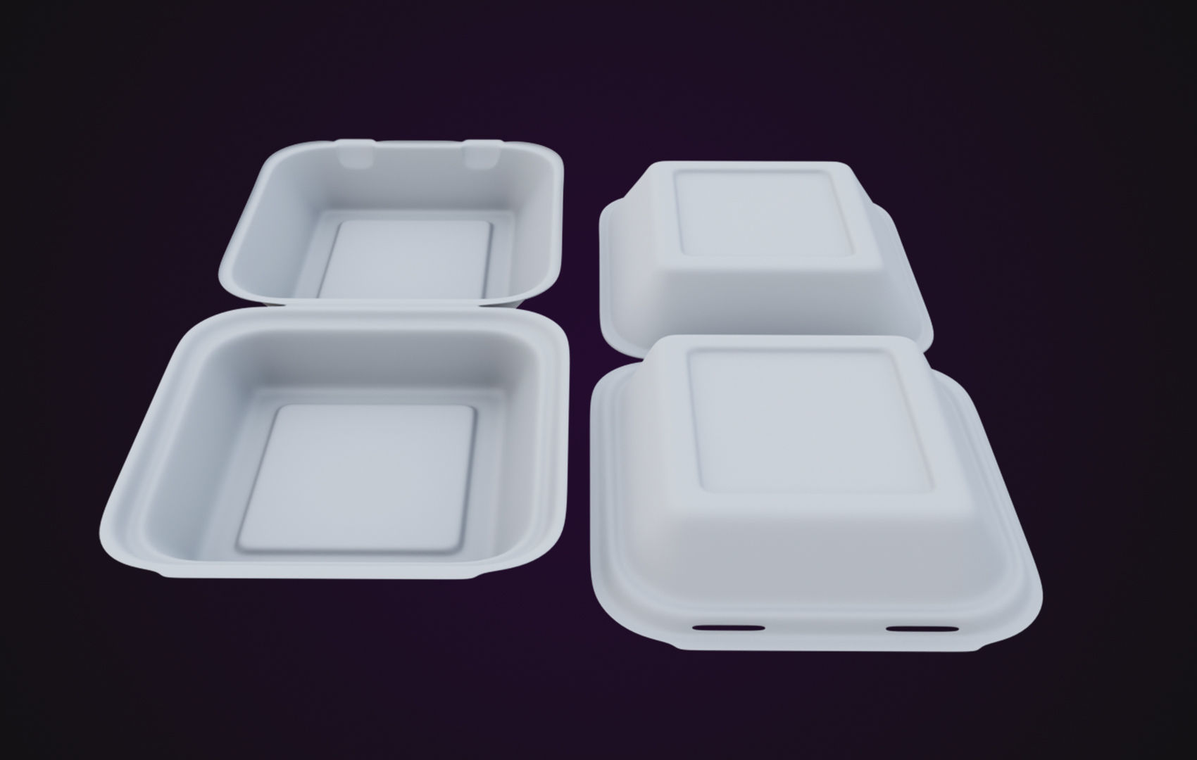 Cardboard paper - Disposable Container 3D model_13