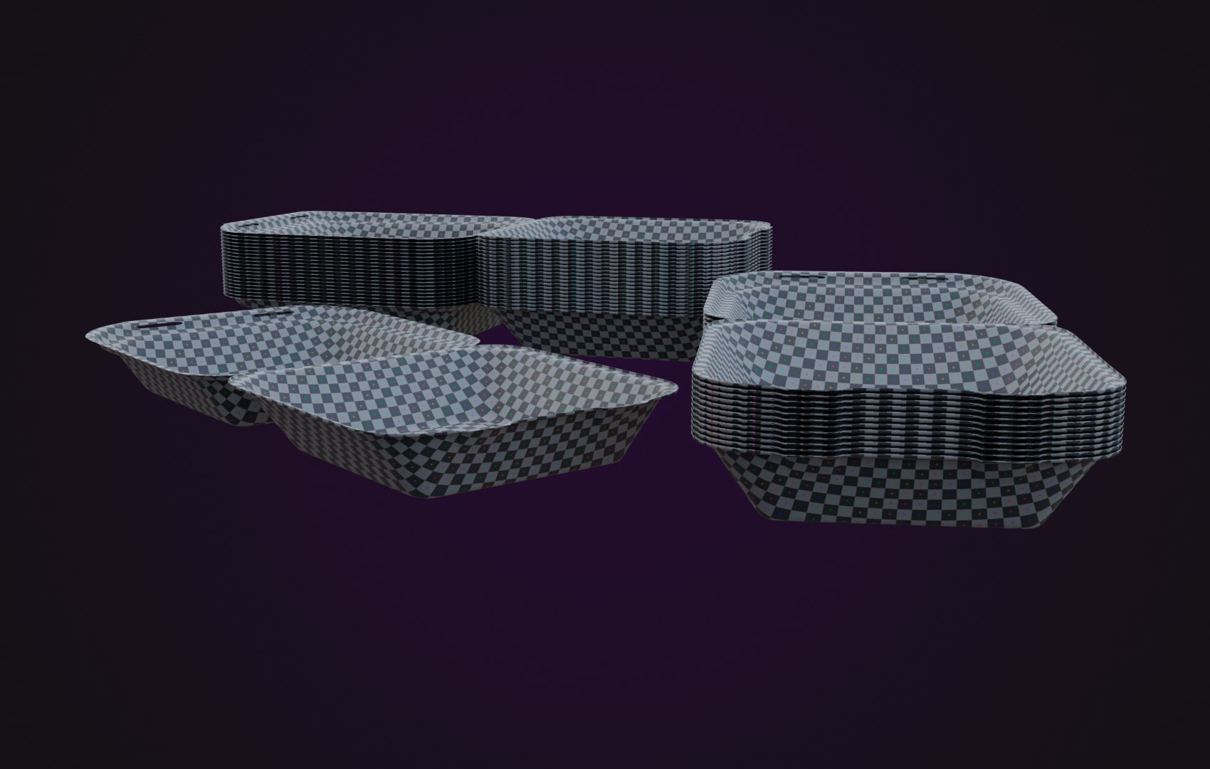 Cardboard paper - Disposable Container 3D model_31