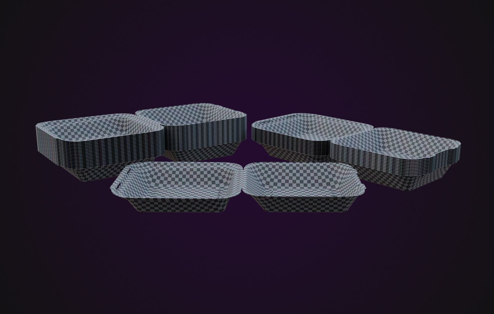 Cardboard paper - Disposable Container 3D model_35