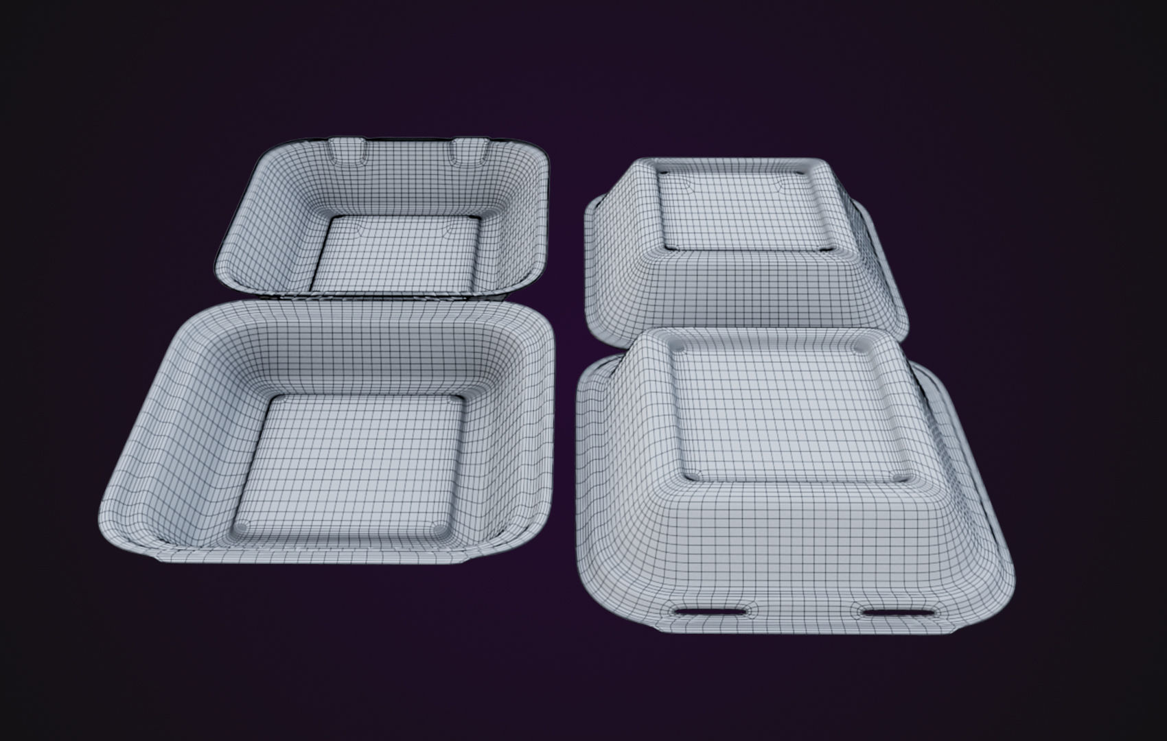 Cardboard paper - Disposable Container 3D model_22