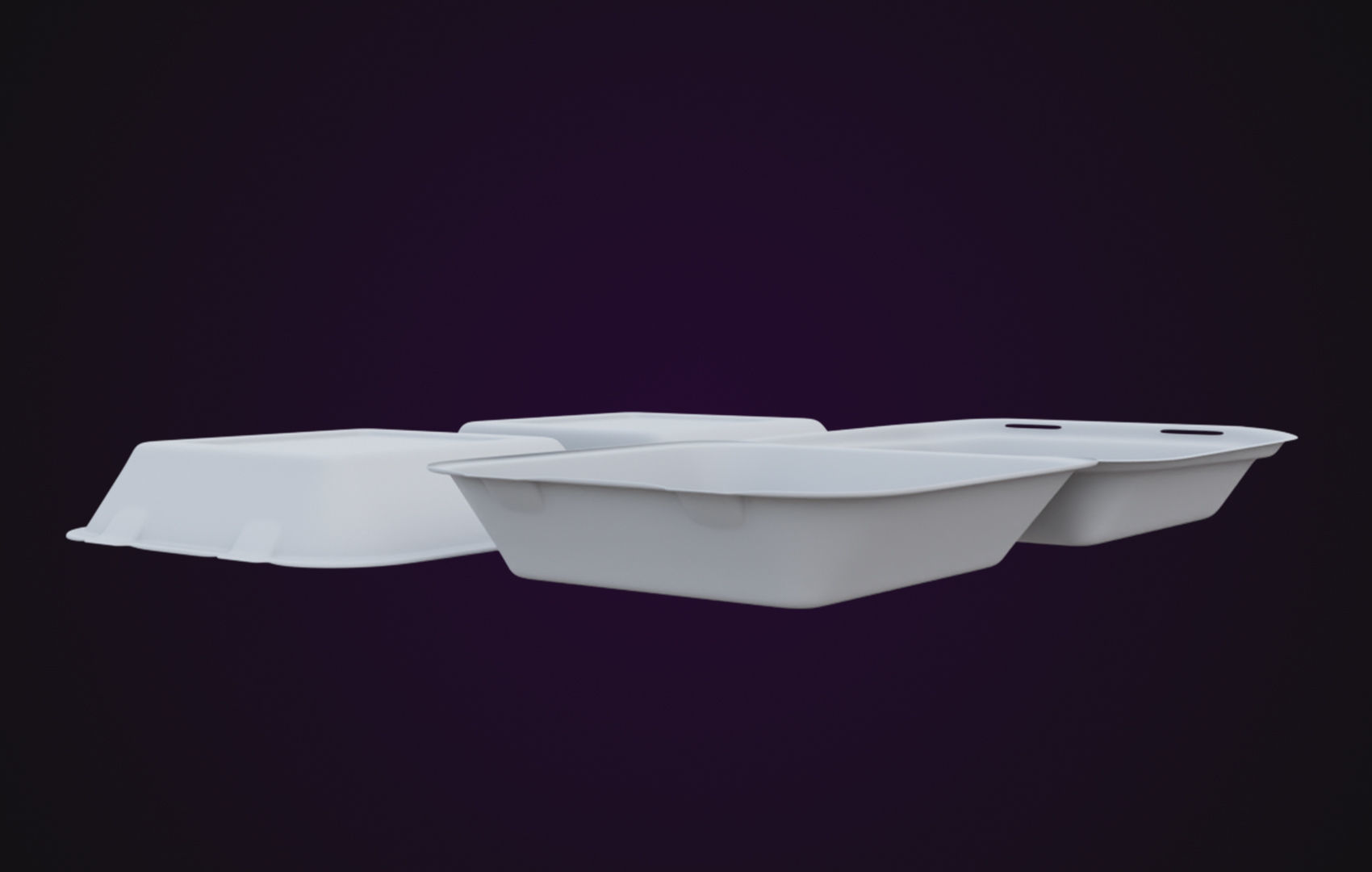 Cardboard paper - Disposable Container 3D model_25