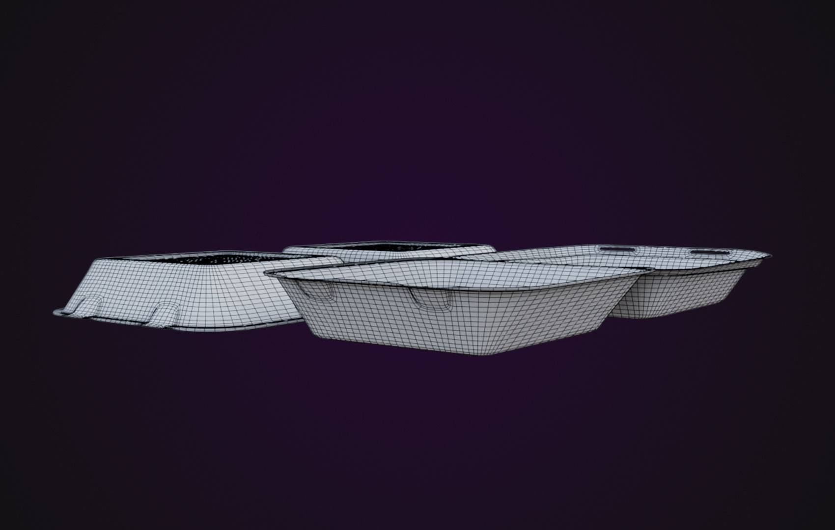 Cardboard paper - Disposable Container 3D model_9