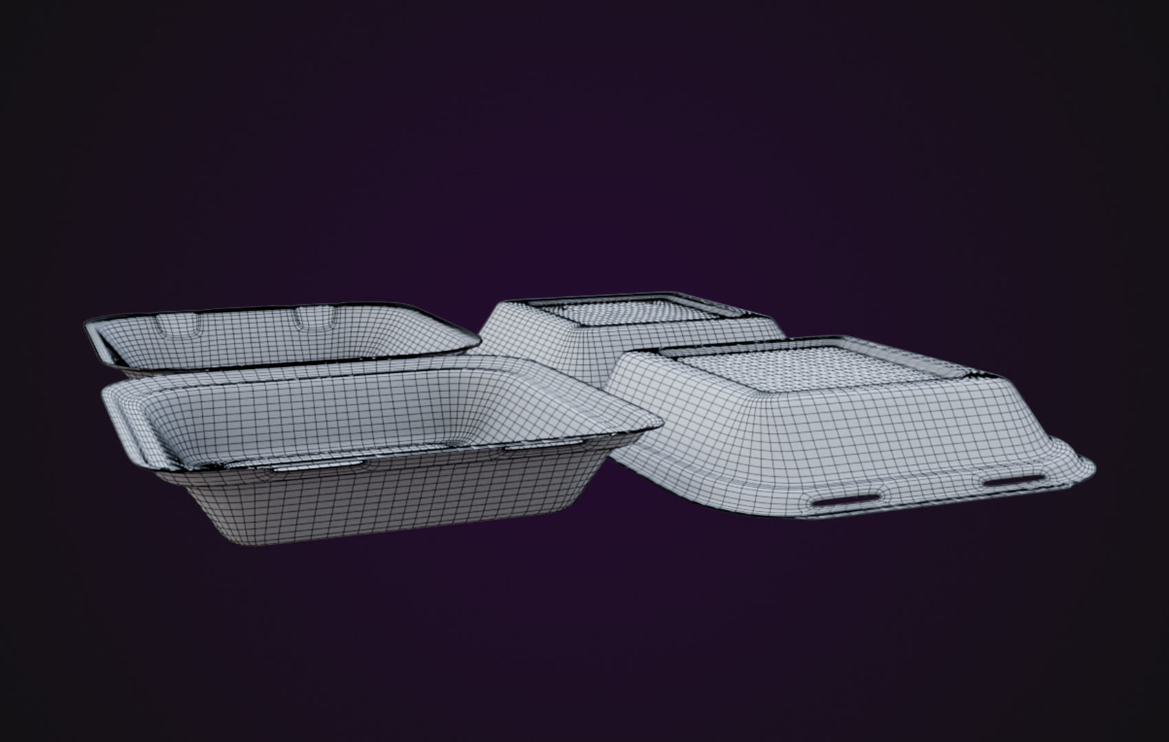 Cardboard paper - Disposable Container 3D model_18