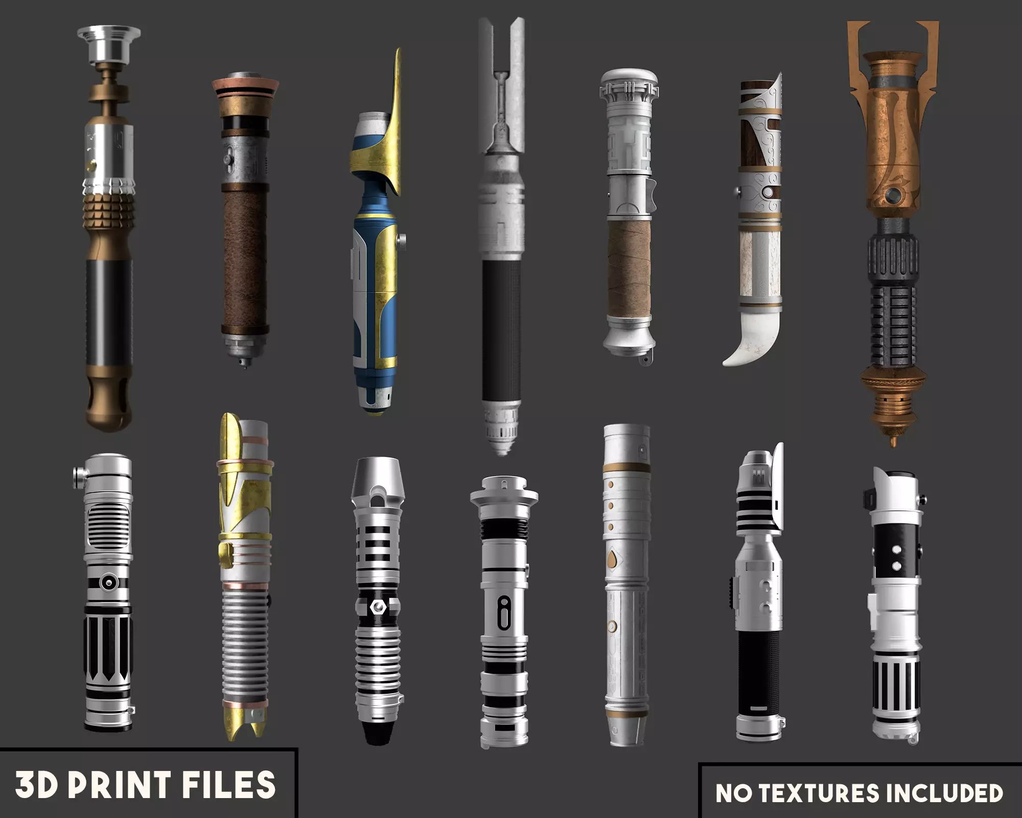 Jedi Fallen Order 14 Lightsaber Collection - 3D Printable _0