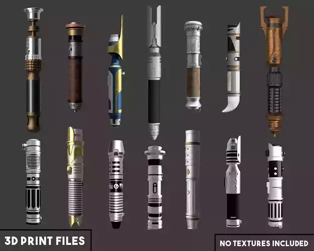 Jedi Fallen Order 14 Lightsaber Collection - 3D Printable 