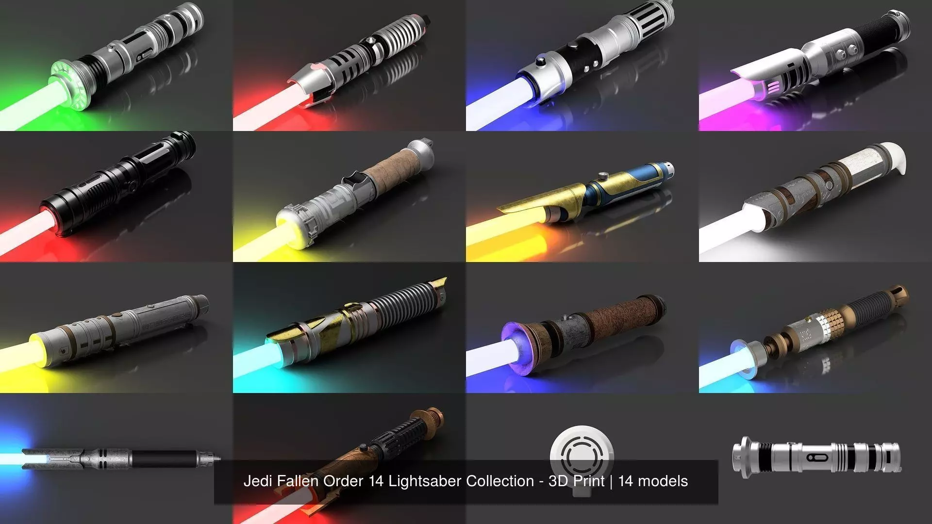 Jedi Fallen Order 14 Lightsaber Collection - 3D Printable _15