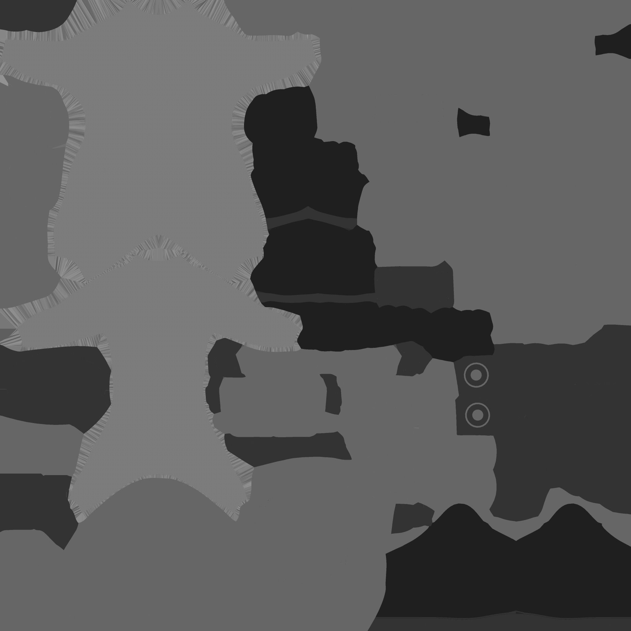 Astronaut Outfit 07 - White Gold - Character Design Fashion Low-poly 3D model_18