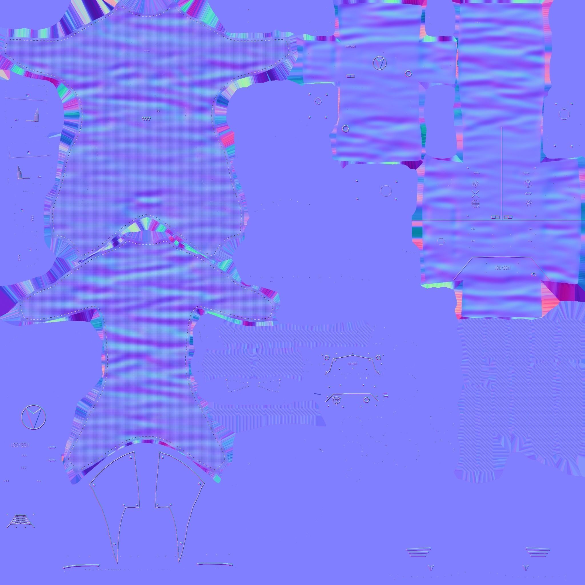 Astronaut Outfit 07 - White Gold - Character Design Fashion Low-poly 3D model_24