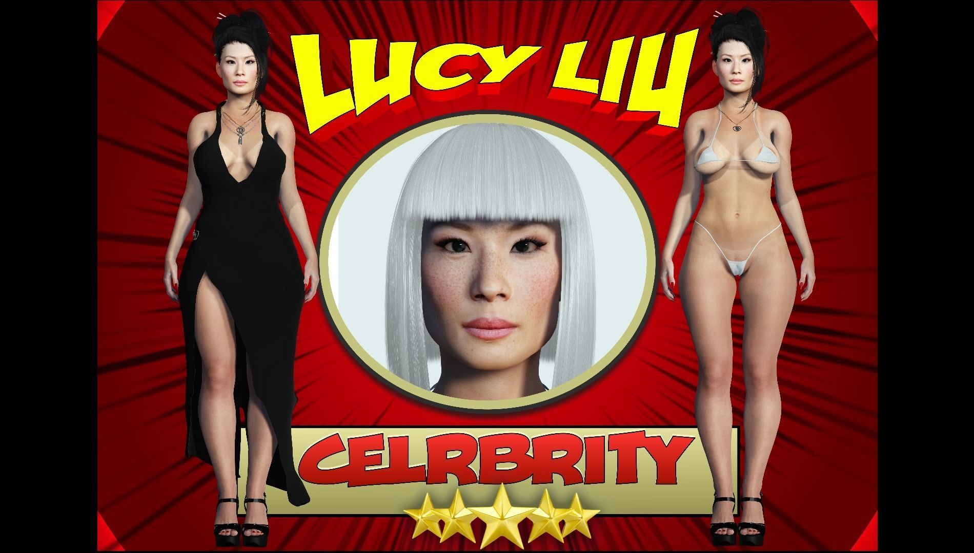 LUVY LIU 3D MODEL CELEBRITY 3D model_2
