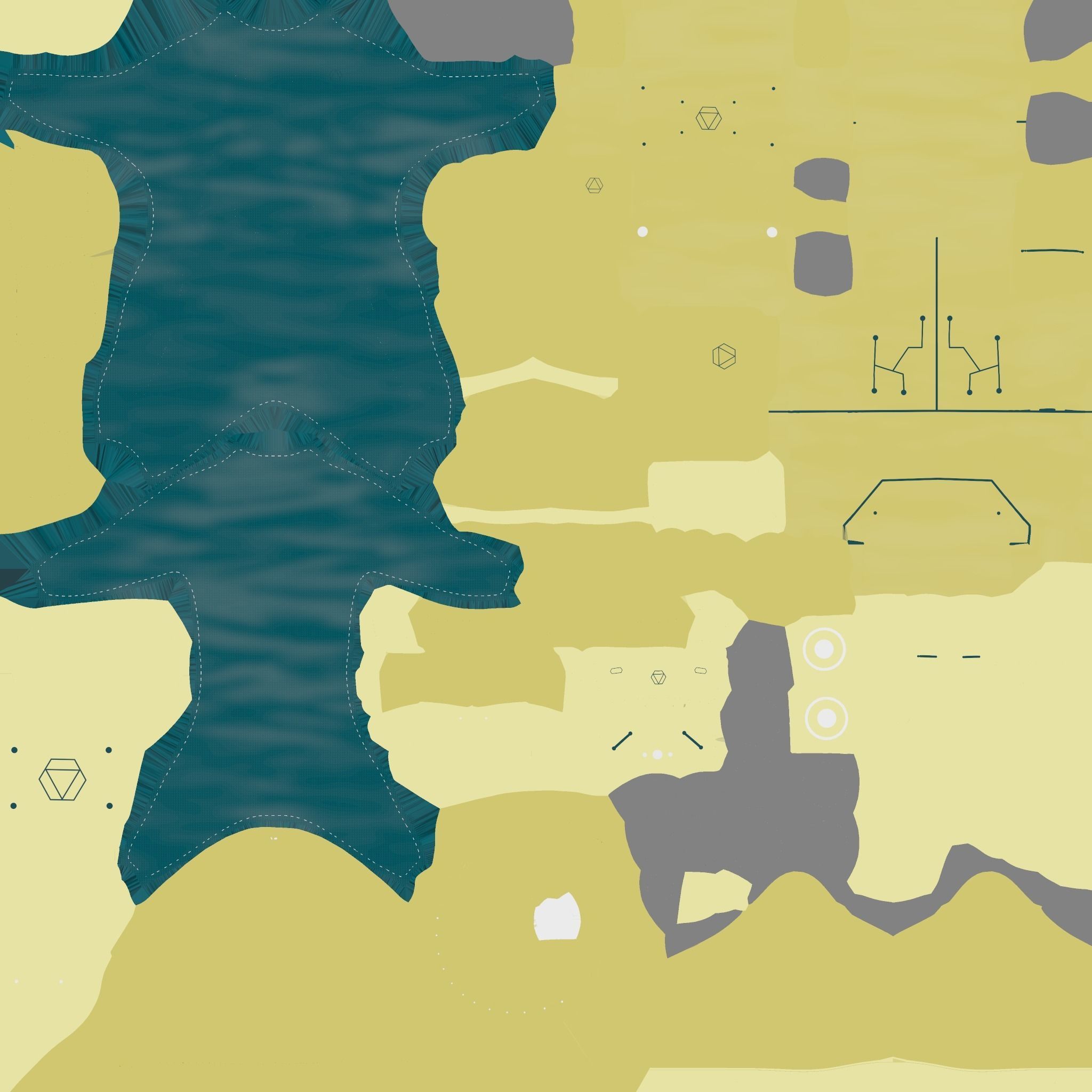 Astronaut Outfit 08 - Green Yellow - Character Design Fashion Low-poly 3D model_20