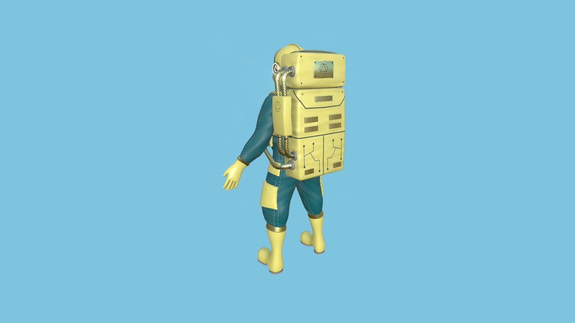 08 Complete Astronaut Outfit - Character Design Fashion 3D Model Collection_53