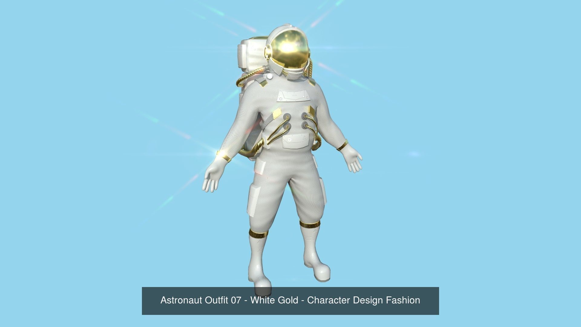 08 Complete Astronaut Outfit - Character Design Fashion 3D Model Collection_8