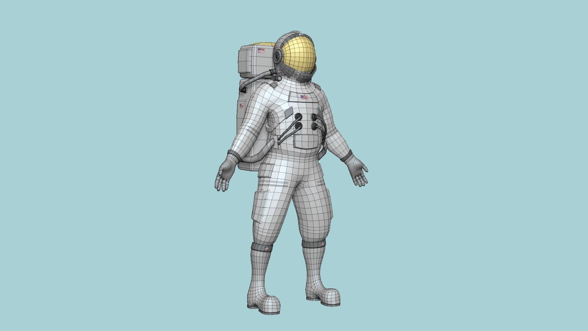 08 Complete Astronaut Outfit - Character Design Fashion 3D Model Collection_61