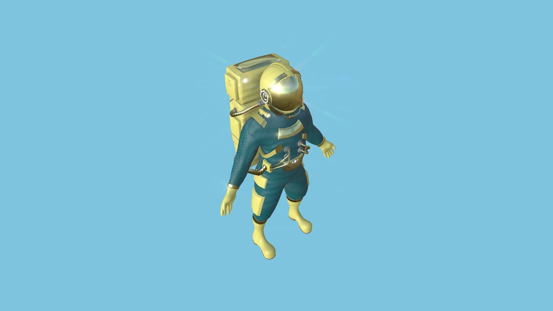 08 Complete Astronaut Outfit - Character Design Fashion 3D Model Collection_34