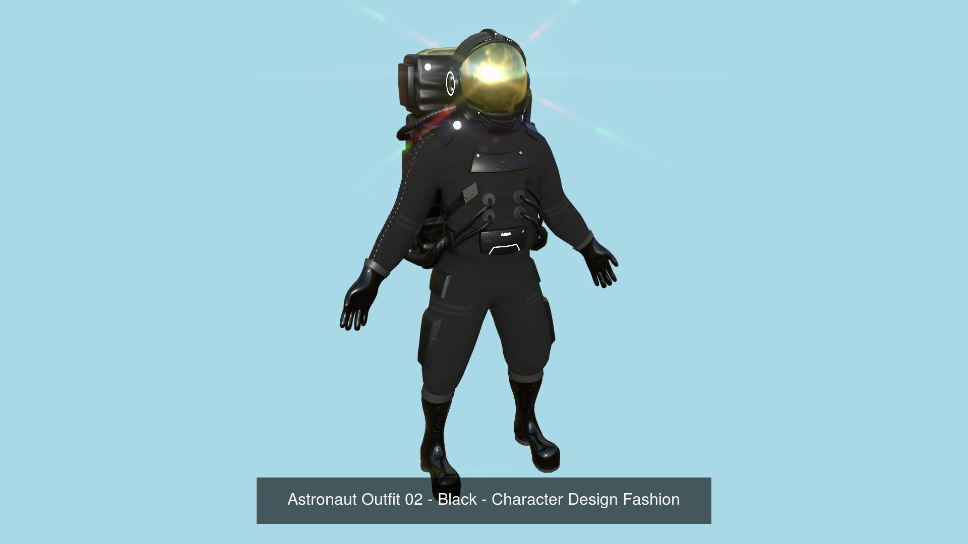 08 Complete Astronaut Outfit - Character Design Fashion 3D Model Collection_3