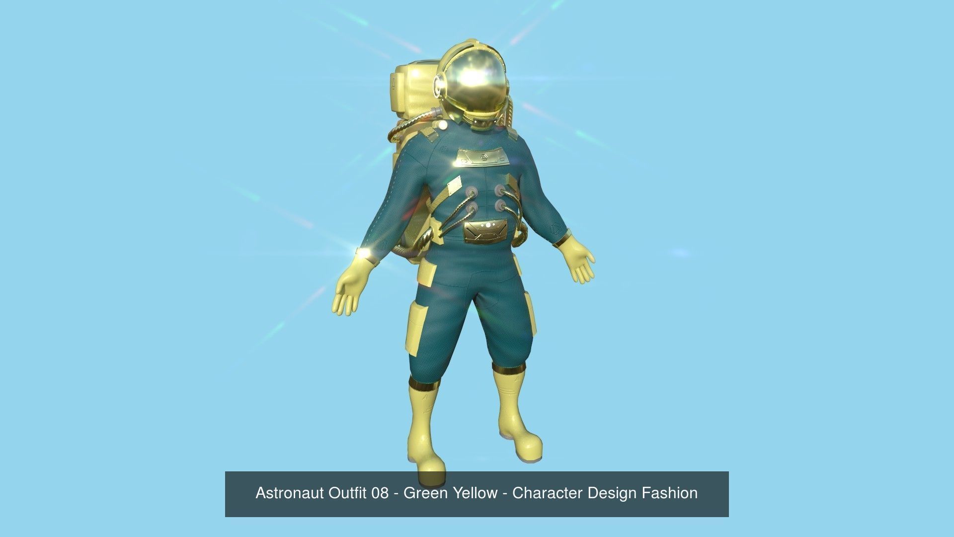 08 Complete Astronaut Outfit - Character Design Fashion 3D Model Collection_9