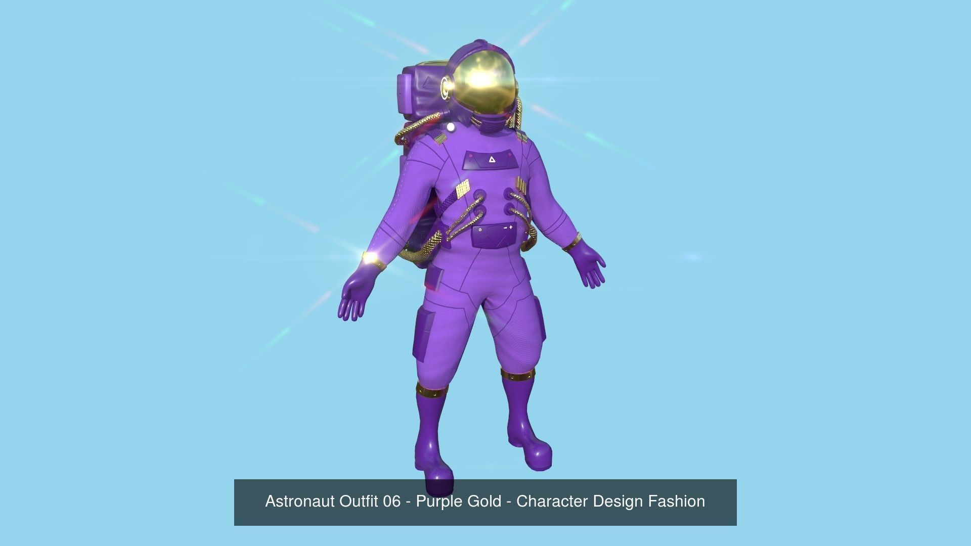 08 Complete Astronaut Outfit - Character Design Fashion 3D Model Collection_7