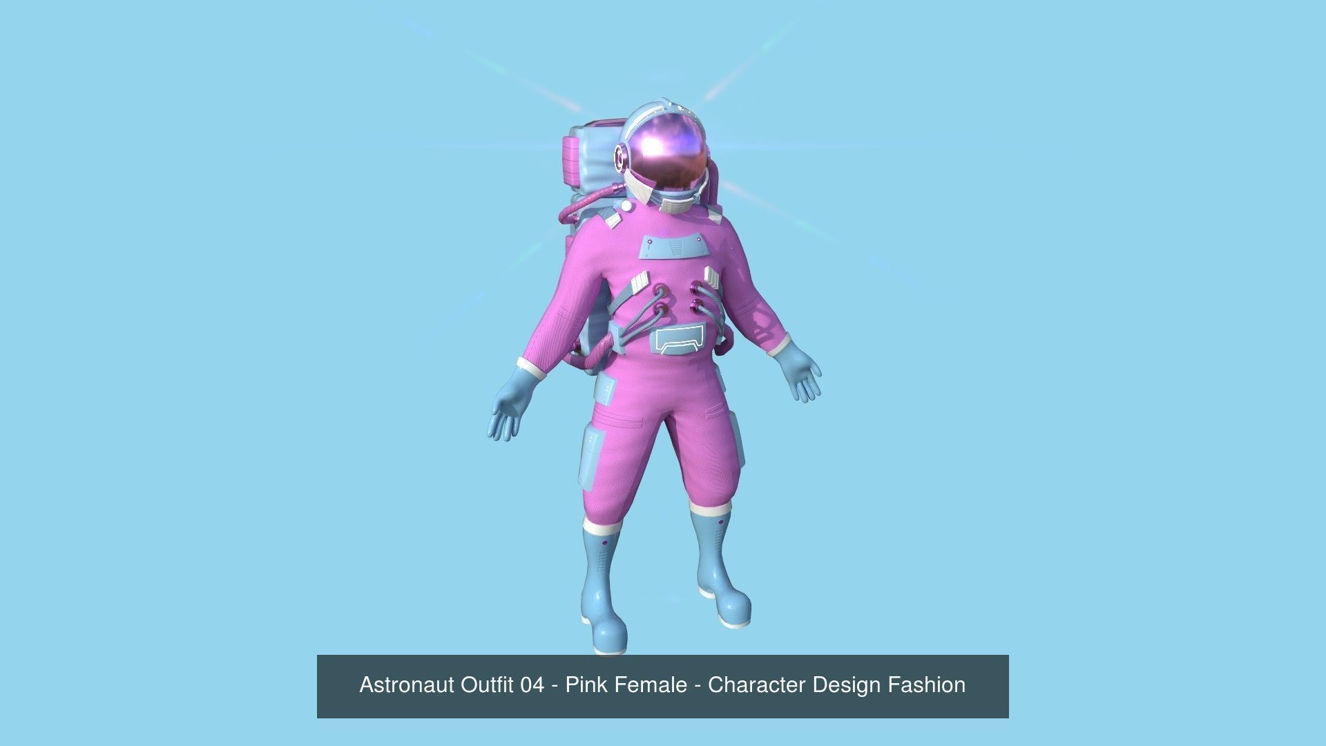 08 Complete Astronaut Outfit - Character Design Fashion 3D Model Collection_5