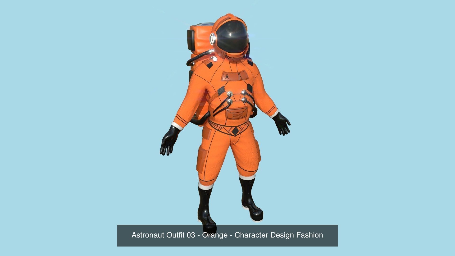 08 Complete Astronaut Outfit - Character Design Fashion 3D Model Collection_4