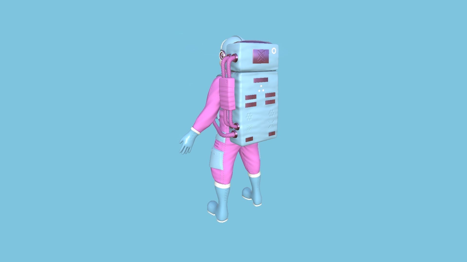 08 Complete Astronaut Outfit - Character Design Fashion 3D Model Collection_28