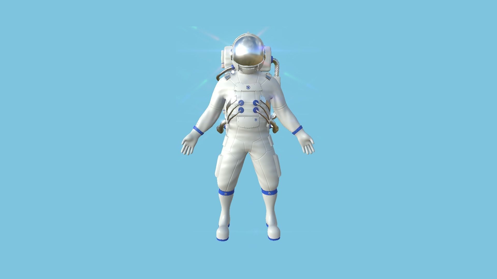 08 Complete Astronaut Outfit - Character Design Fashion 3D Model Collection_30
