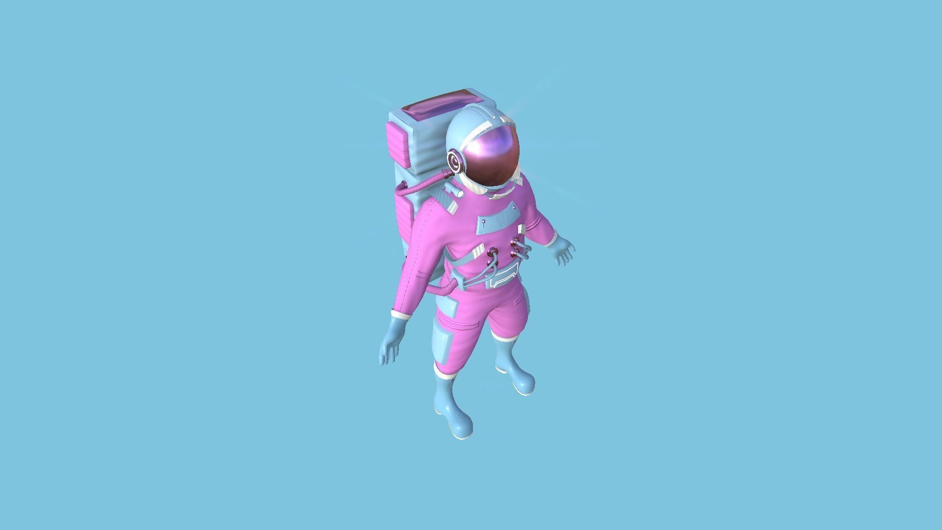 08 Complete Astronaut Outfit - Character Design Fashion 3D Model Collection_36
