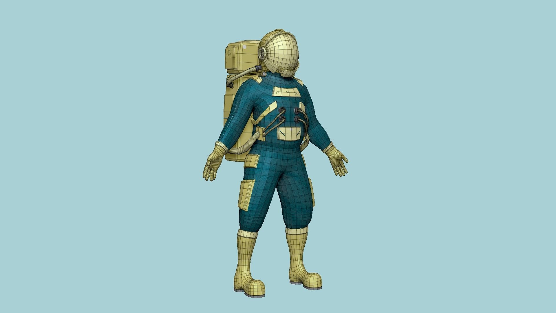 08 Complete Astronaut Outfit - Character Design Fashion 3D Model Collection_59