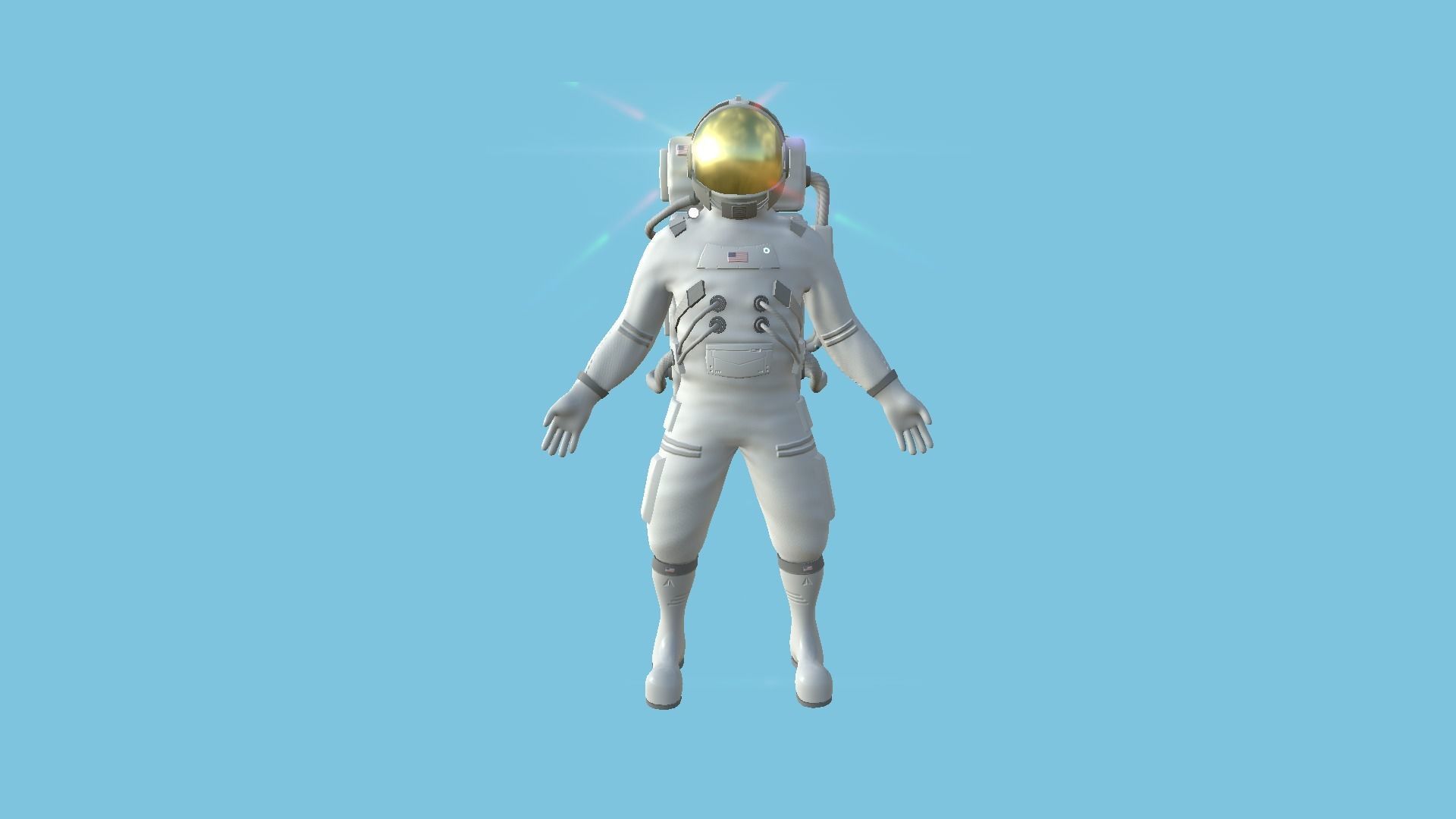 08 Complete Astronaut Outfit - Character Design Fashion 3D Model Collection_35