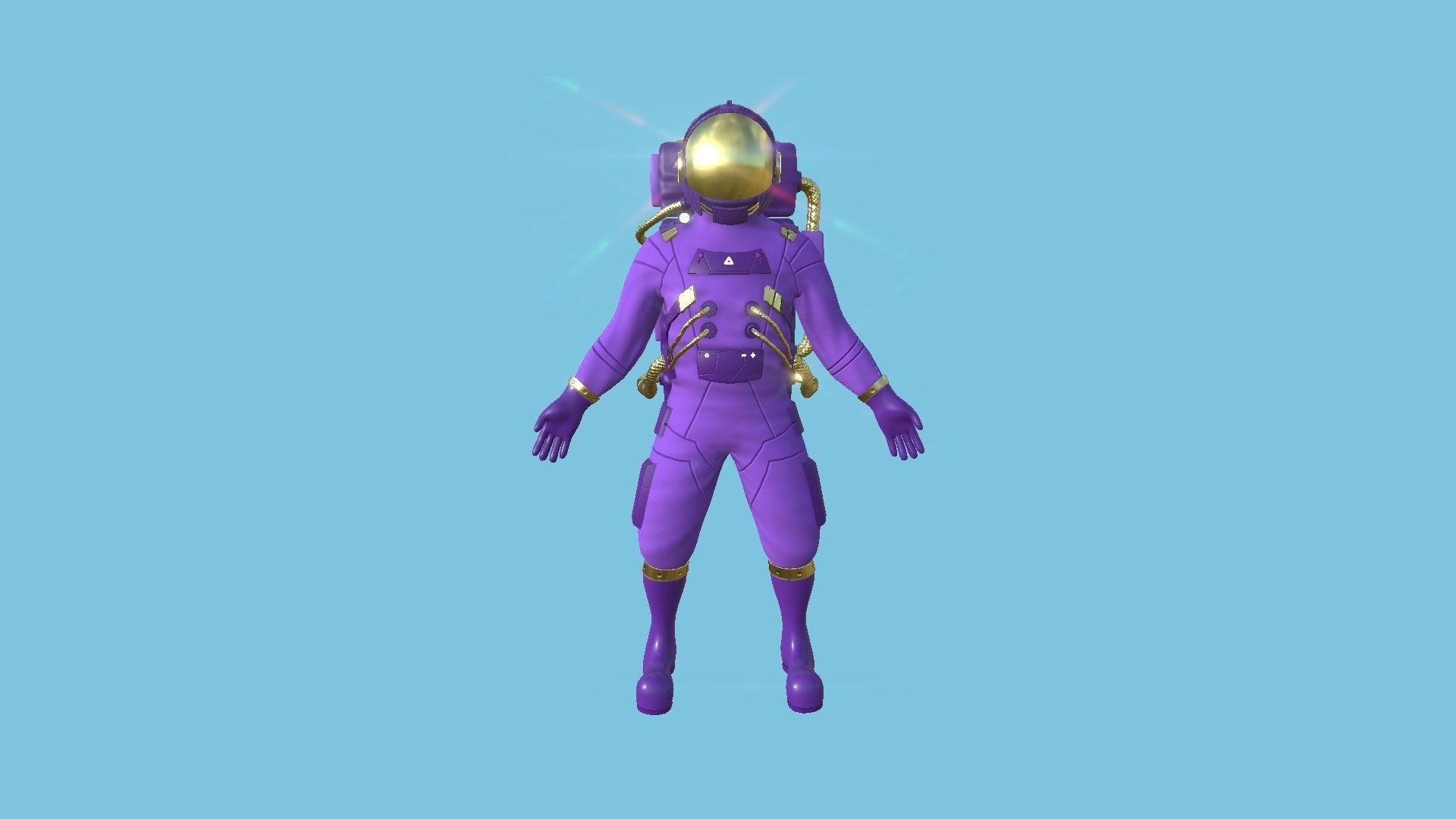 08 Complete Astronaut Outfit - Character Design Fashion 3D Model Collection_42