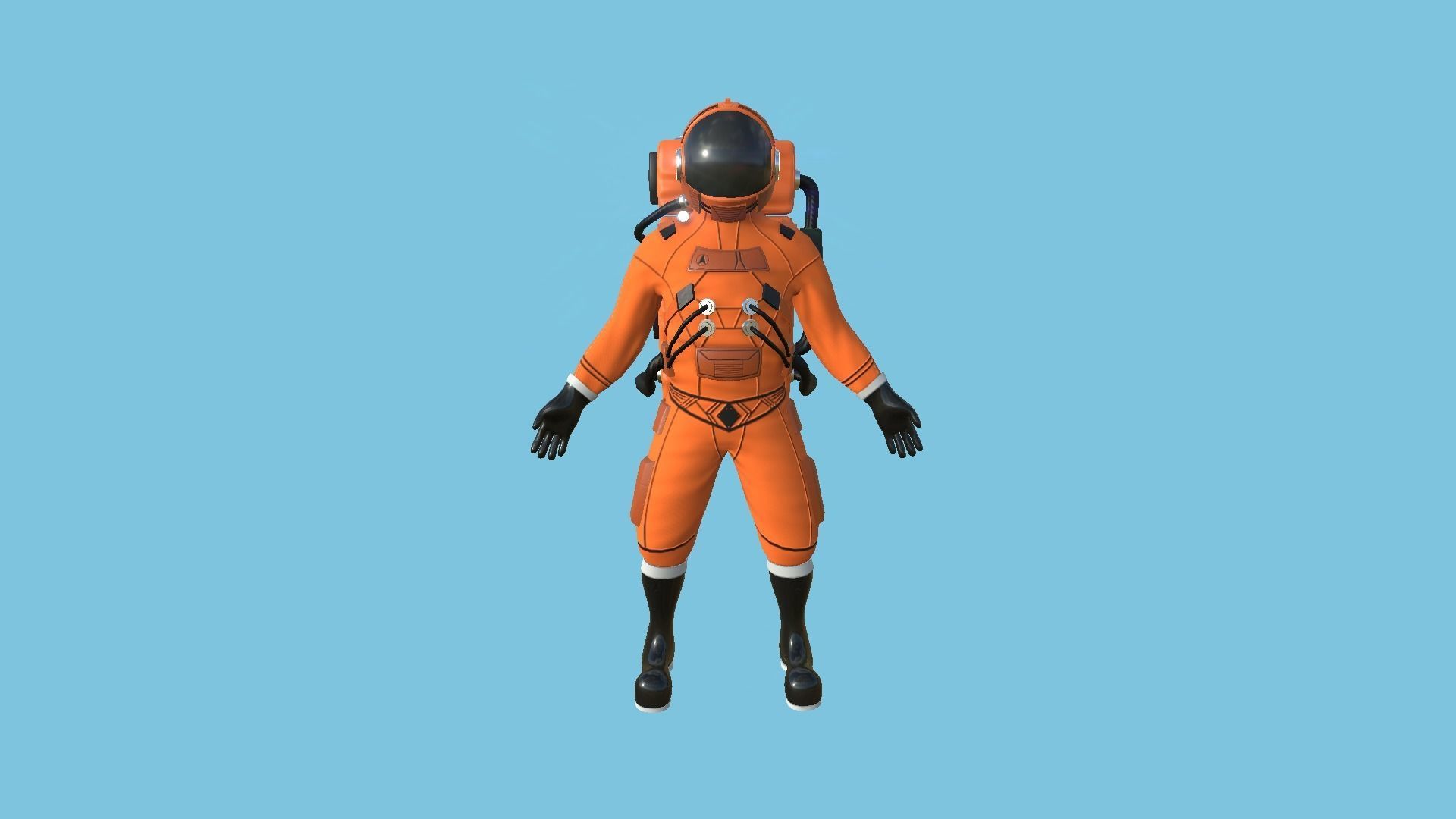 08 Complete Astronaut Outfit - Character Design Fashion 3D Model Collection_41