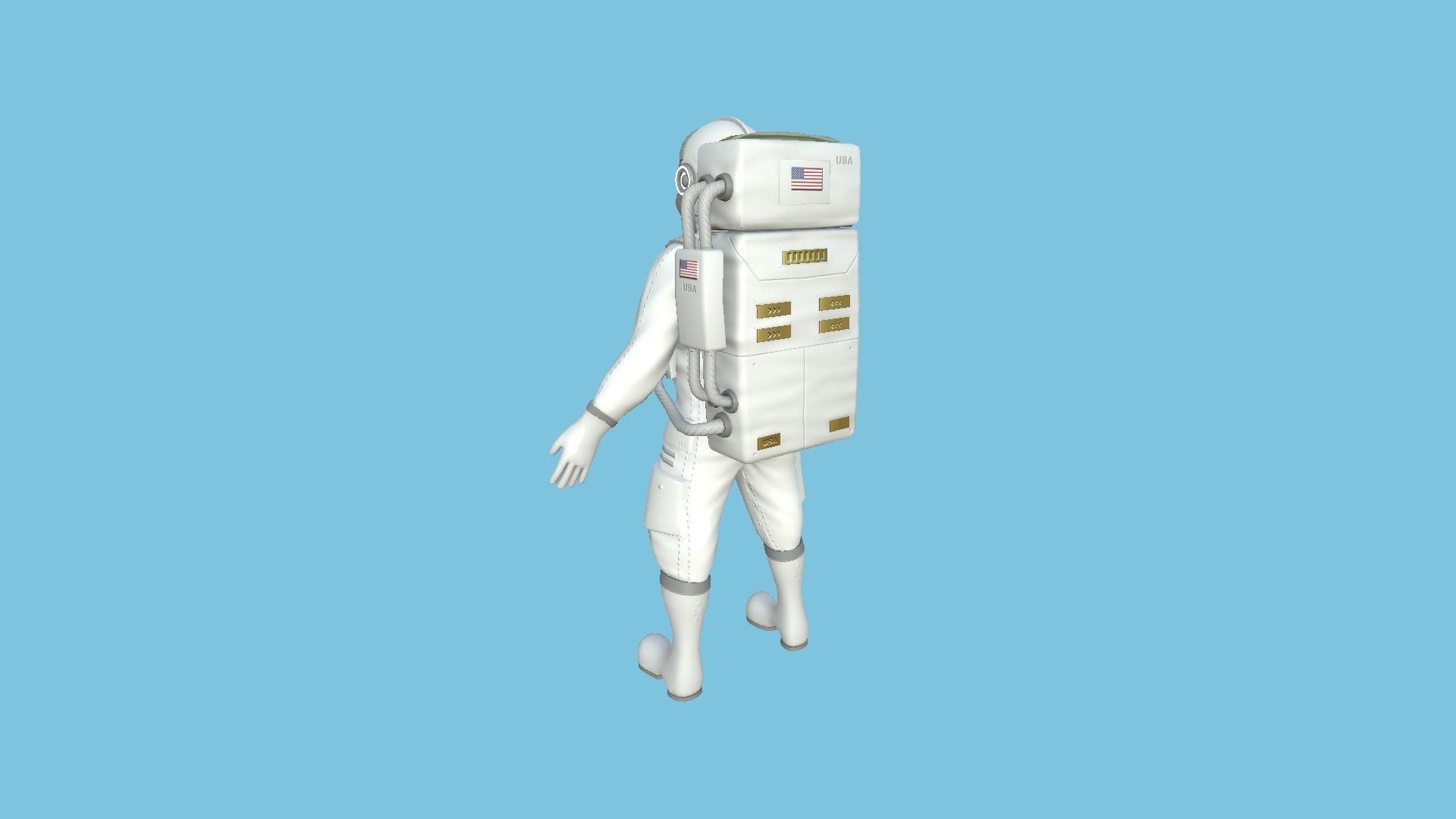 08 Complete Astronaut Outfit - Character Design Fashion 3D Model Collection_22