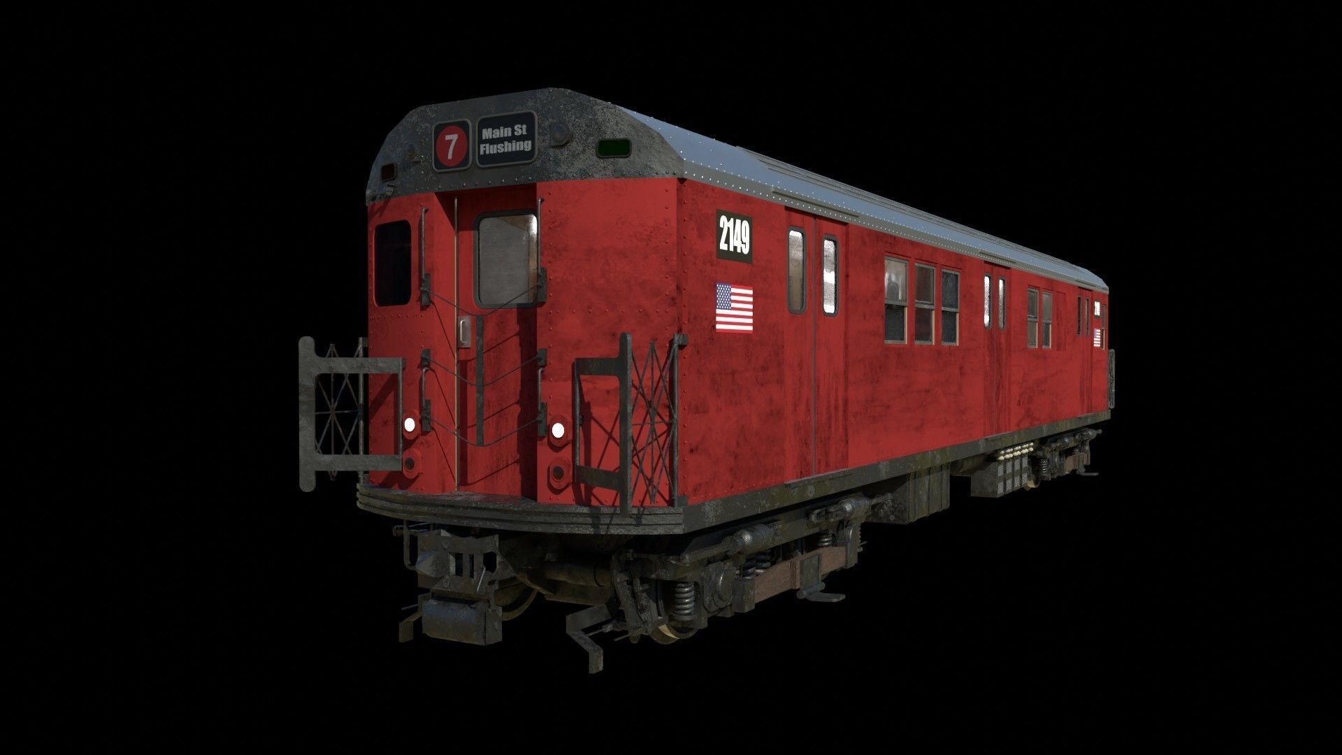 R33 NYC Subway Car V2 3D 3D model_1