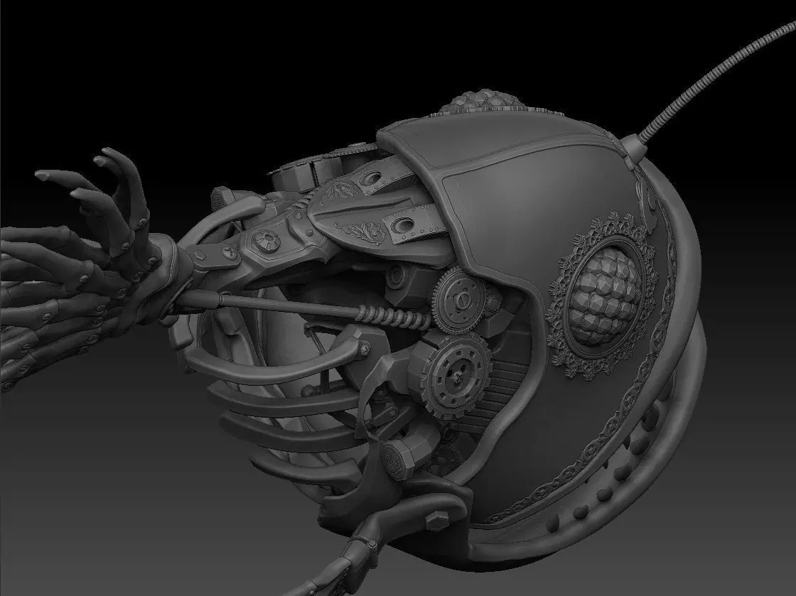 Steampunk  Fish 3D model_0