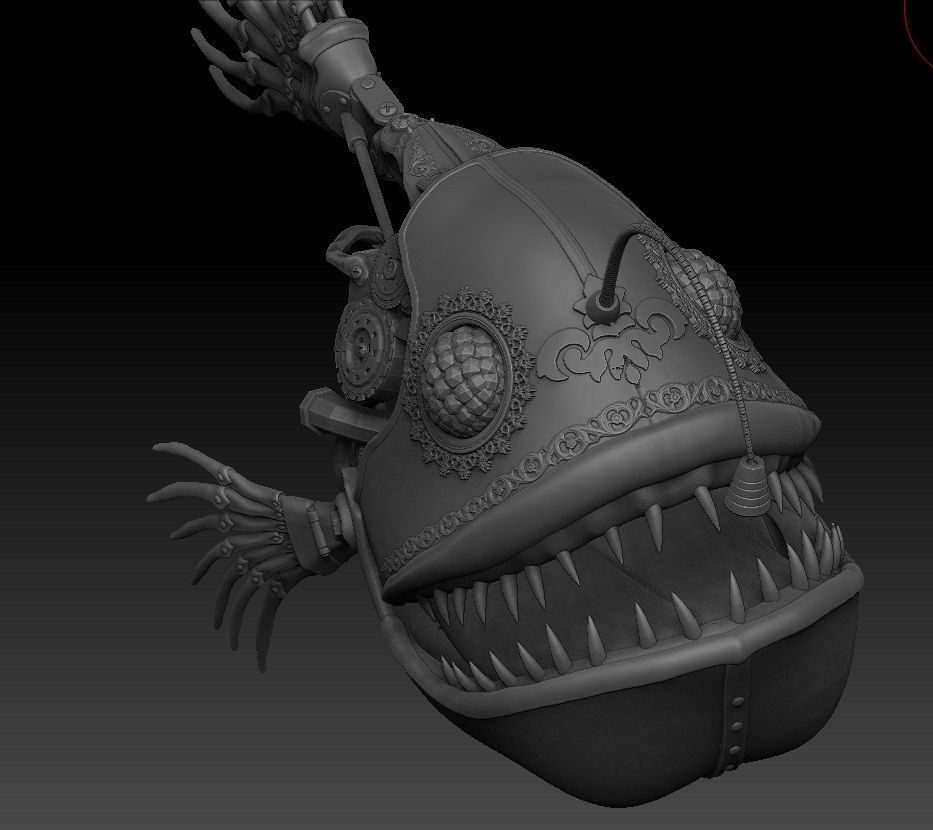 Steampunk  Fish 3D model_4