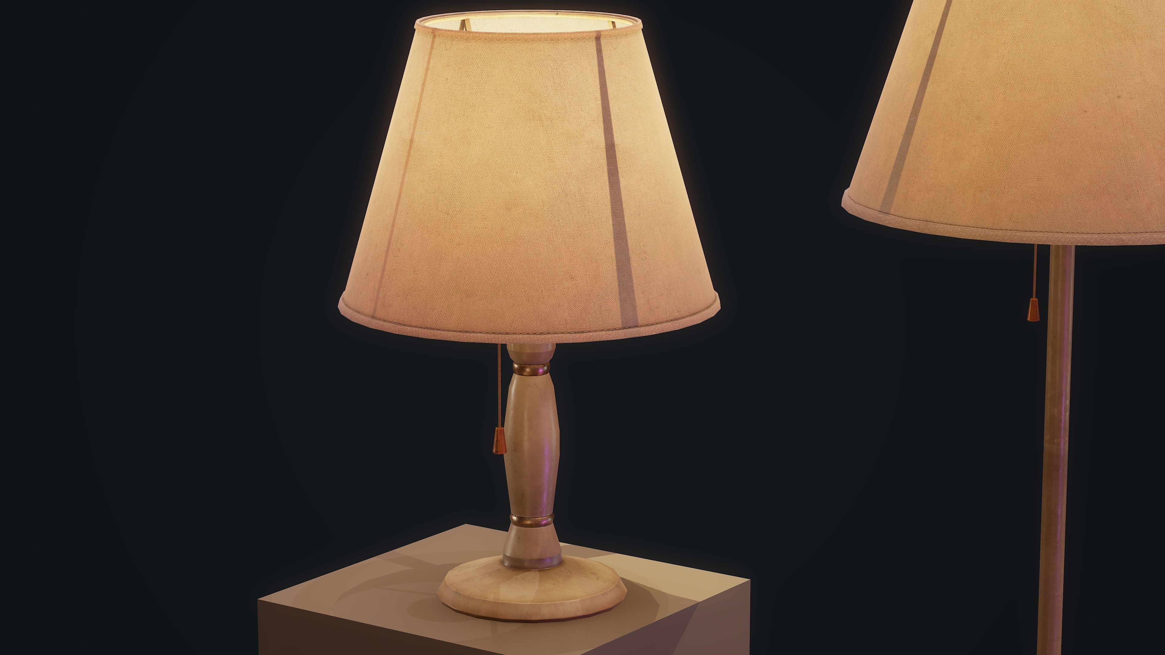 Old Lamps - PBR Low-poly 3D model_3