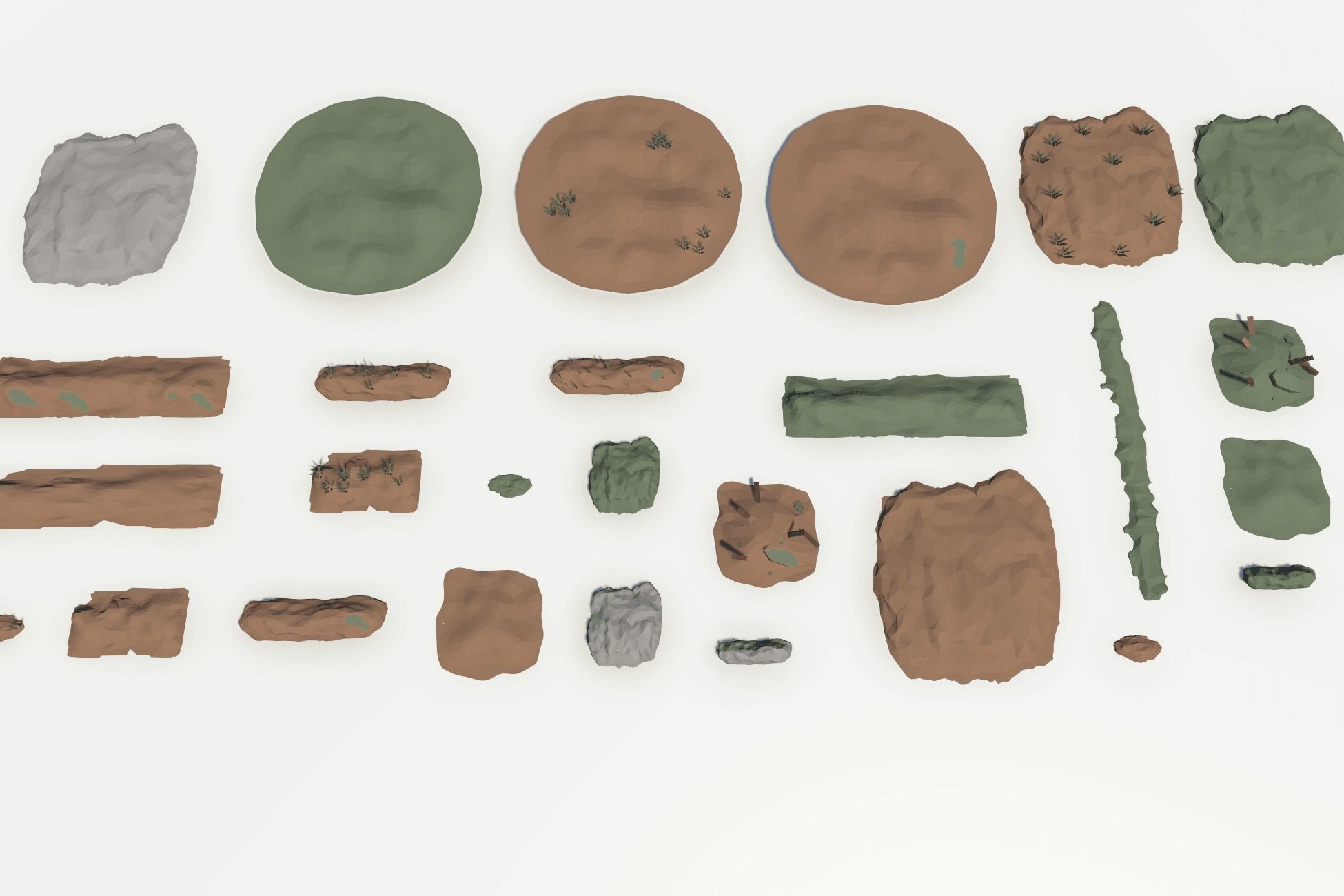 The City Ruins - LowPoly Post Apocalyptic Environment Low-poly 3D model_22