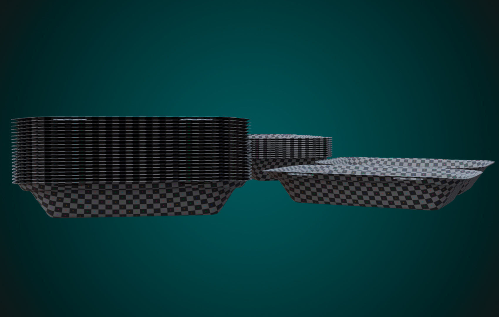 Large Cardboard paper - Disposable Container 3D model_28