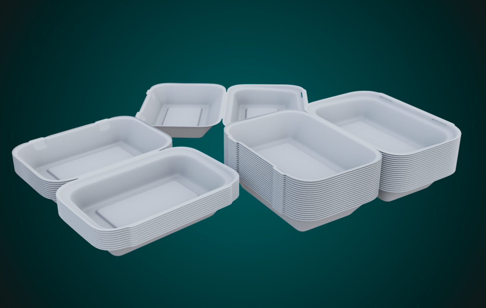 Large Cardboard paper - Disposable Container 3D model_13