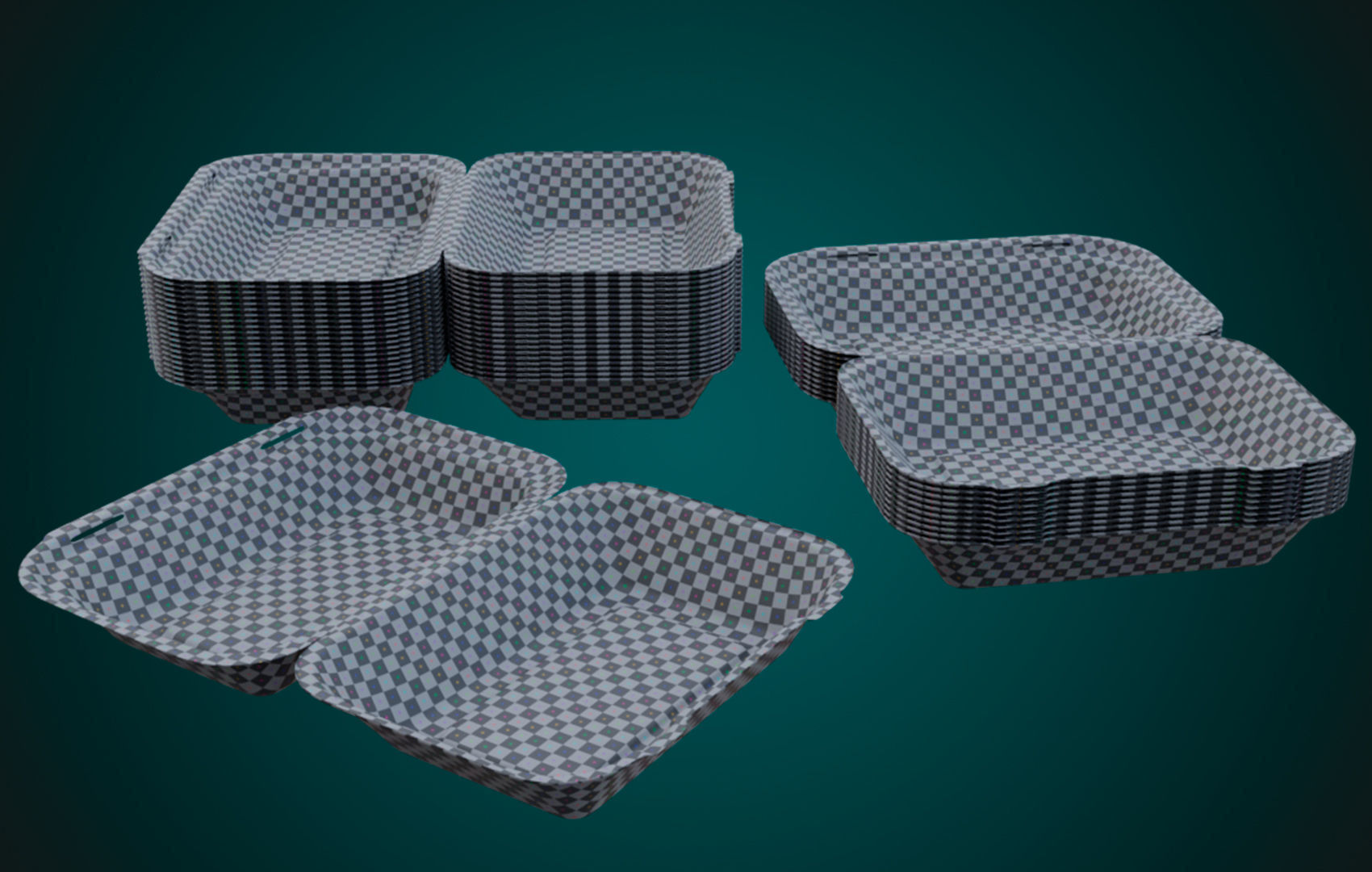 Large Cardboard paper - Disposable Container 3D model_22