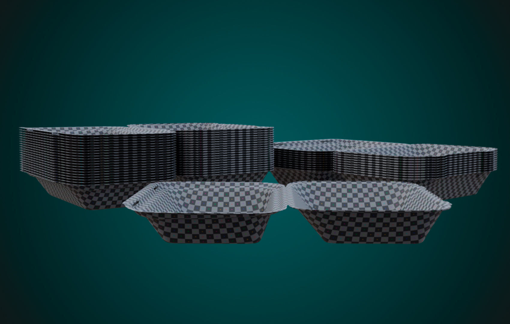 Large Cardboard paper - Disposable Container 3D model_15