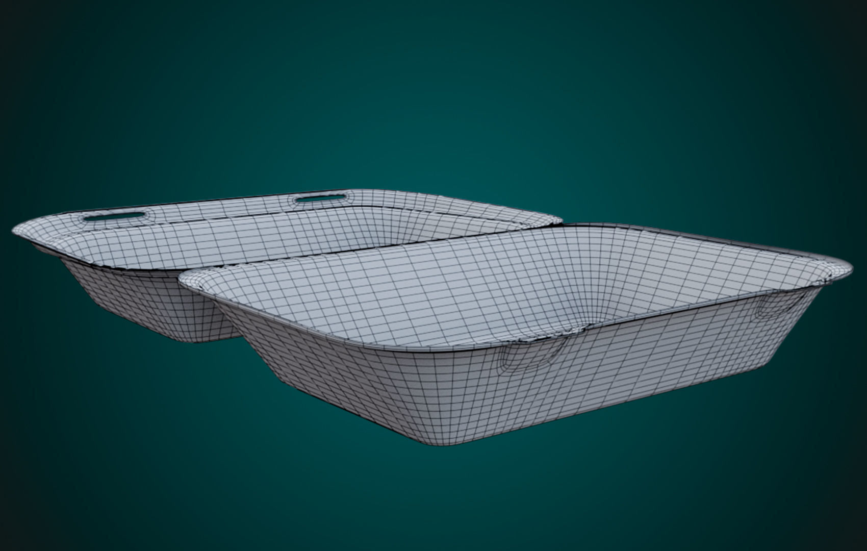 Large Cardboard paper - Disposable Container 3D model_10