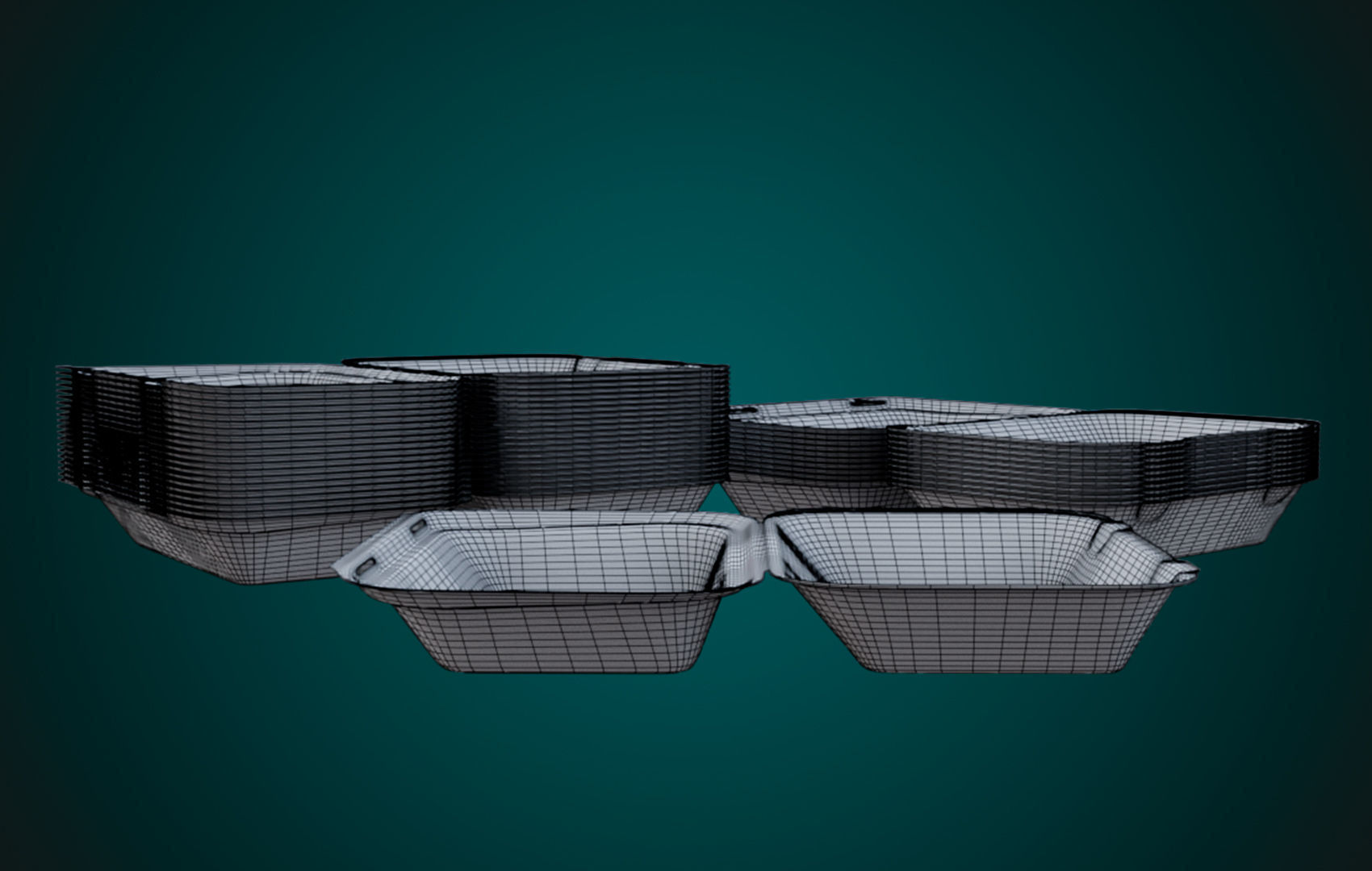 Large Cardboard paper - Disposable Container 3D model_18