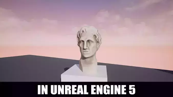 Greek Bust PBR Game Ready Low-poly 3D model Greek Bust PBR Game Ready Low-poly 3D model