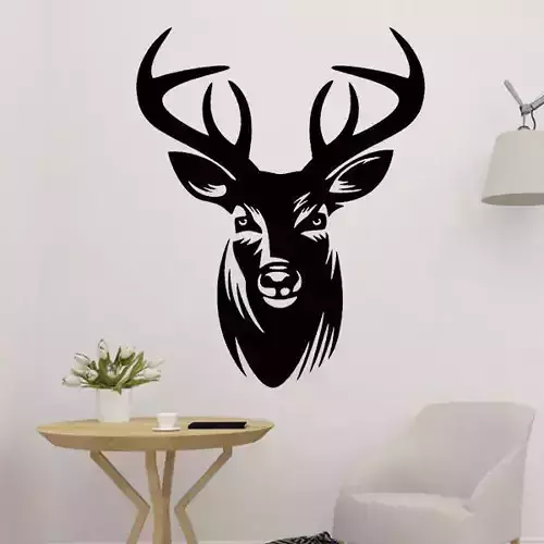Deer Head 2D Wall Art Decoration