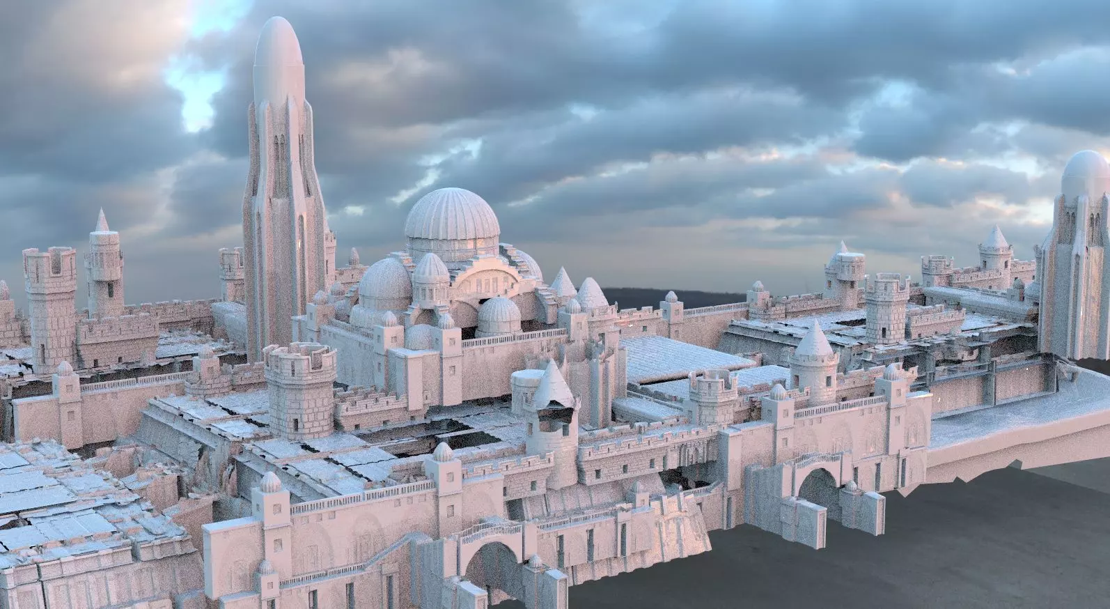 Architecture Babylonian Ancient Design 3D model_0