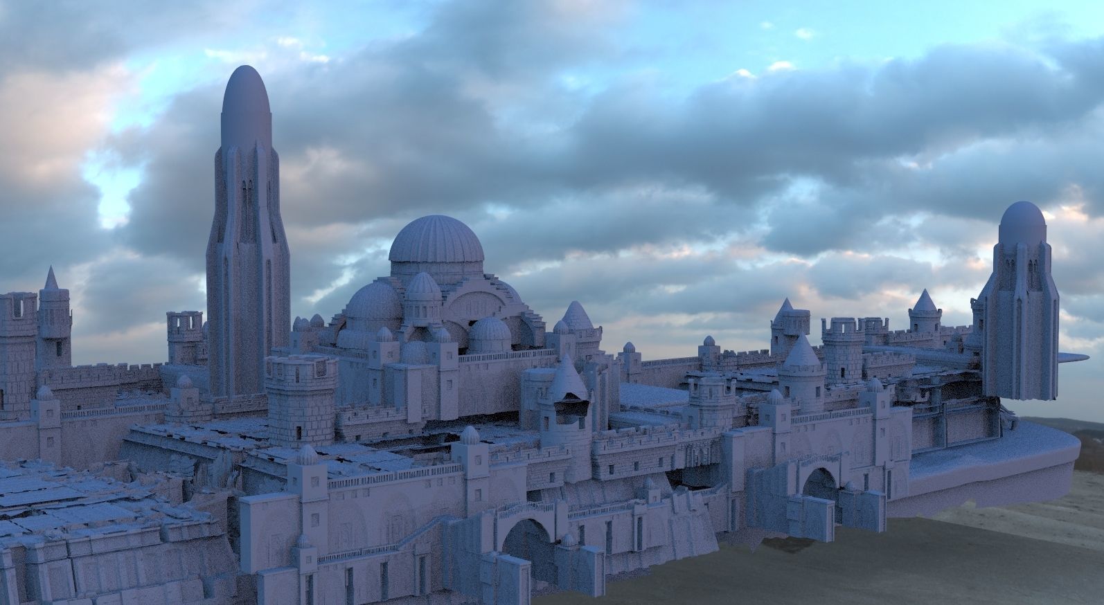 Architecture Babylonian Ancient Design 3D model_3